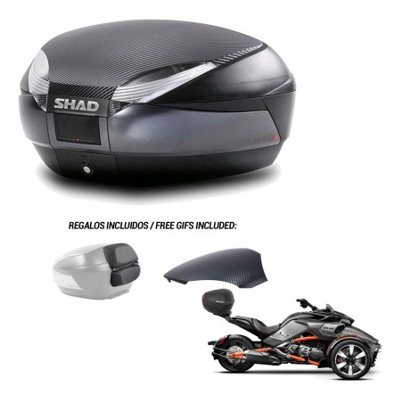 SHAD Baul SH48 tapa respaldo + soporte montaje 49 L KIT-443127