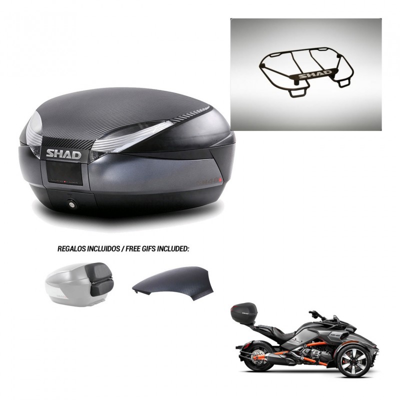 SHAD Trunk SH48 backrest cover + mounting bracket upper grill 49 L KIT-443131