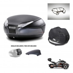 SHAD Baul SH48 tapa respaldo + soporte montaje accesorios 49 L KIT-443133