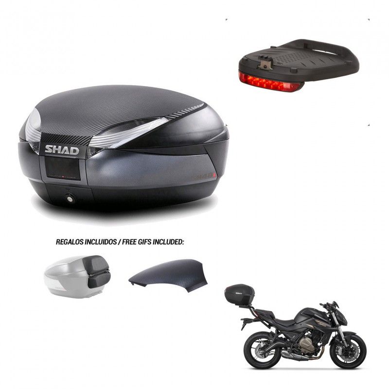 SHAD Baul SH48 tapa respaldo + soporte montaje luz de freno 49 L KIT-443144