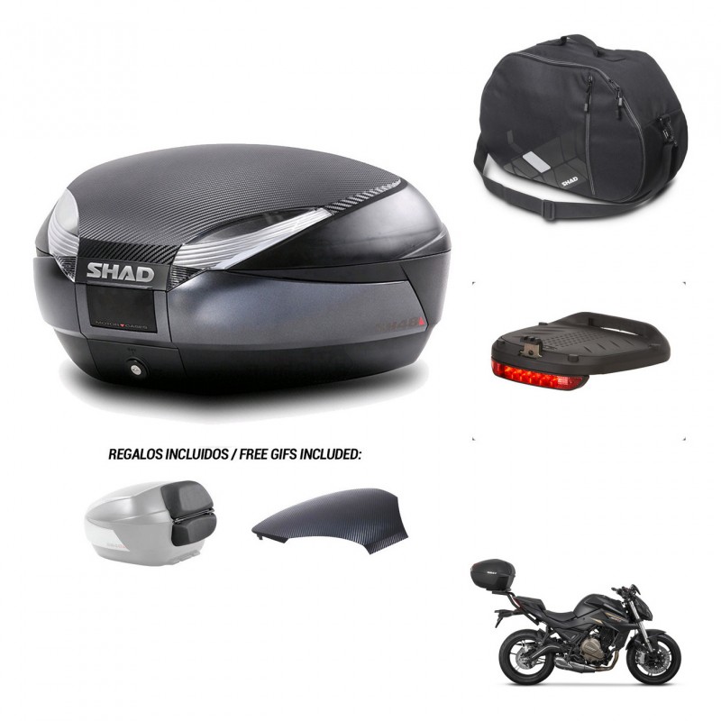 SHAD Baul SH48 tapa respaldo + soporte montaje accesorios 49 L KIT-443146