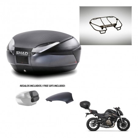 SHAD Trunk SH48 backrest cover + mounting bracket upper grill 49 L KIT-443147
