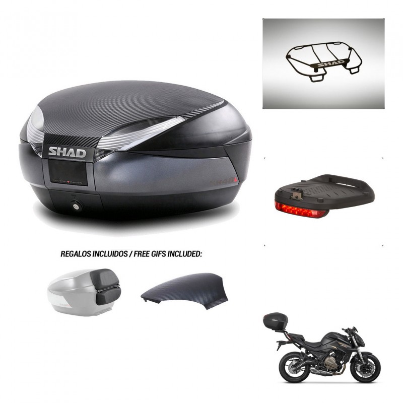 SHAD Baul SH48 tapa respaldo + soporte montaje accesorios 49 L KIT-443148