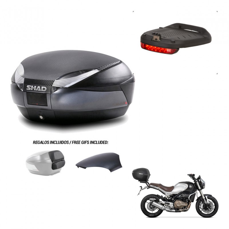 SHAD Trunk SH48 backrest cover + mounting bracket brake light 49 L KIT-443152
