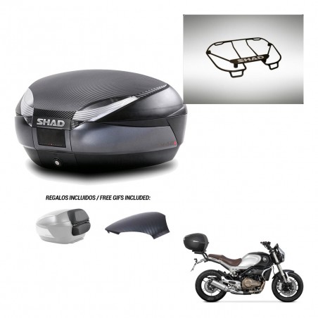 SHAD Trunk SH48 backrest cover + mounting bracket upper grill 49 L KIT-443155