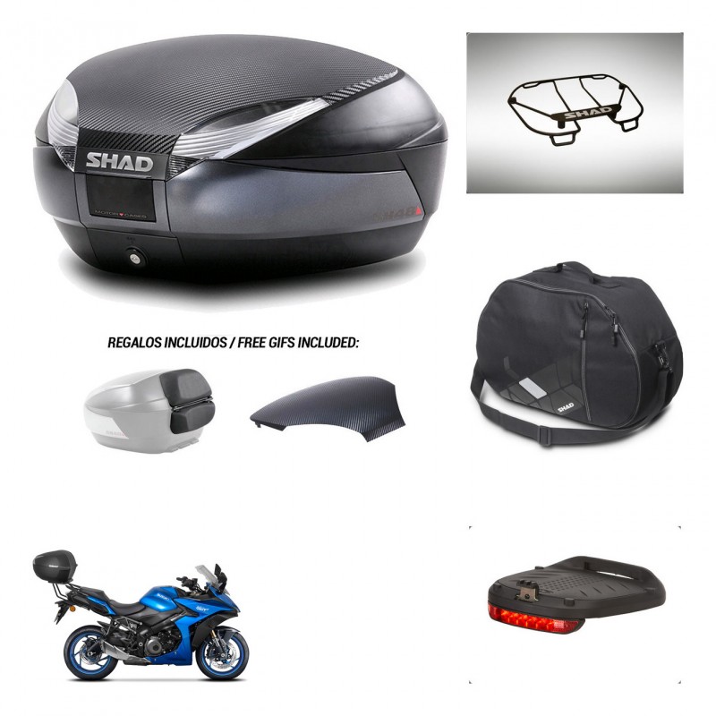 SHAD Baul SH48 tapa respaldo + soporte montaje accesorios 49 L KIT-443166