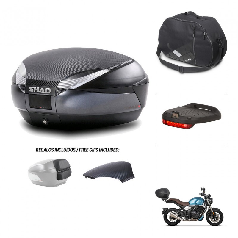 SHAD Baul SH48 tapa respaldo + soporte montaje accesorios 49 L KIT-443170