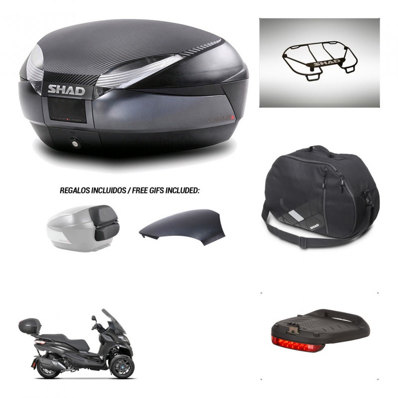 SHAD Baul SH48 tapa respaldo + soporte montaje accesorios 49 L KIT-443190