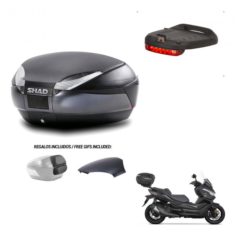 SHAD Baul SH48 tapa respaldo + soporte montaje luz de freno 49 L KIT-443192