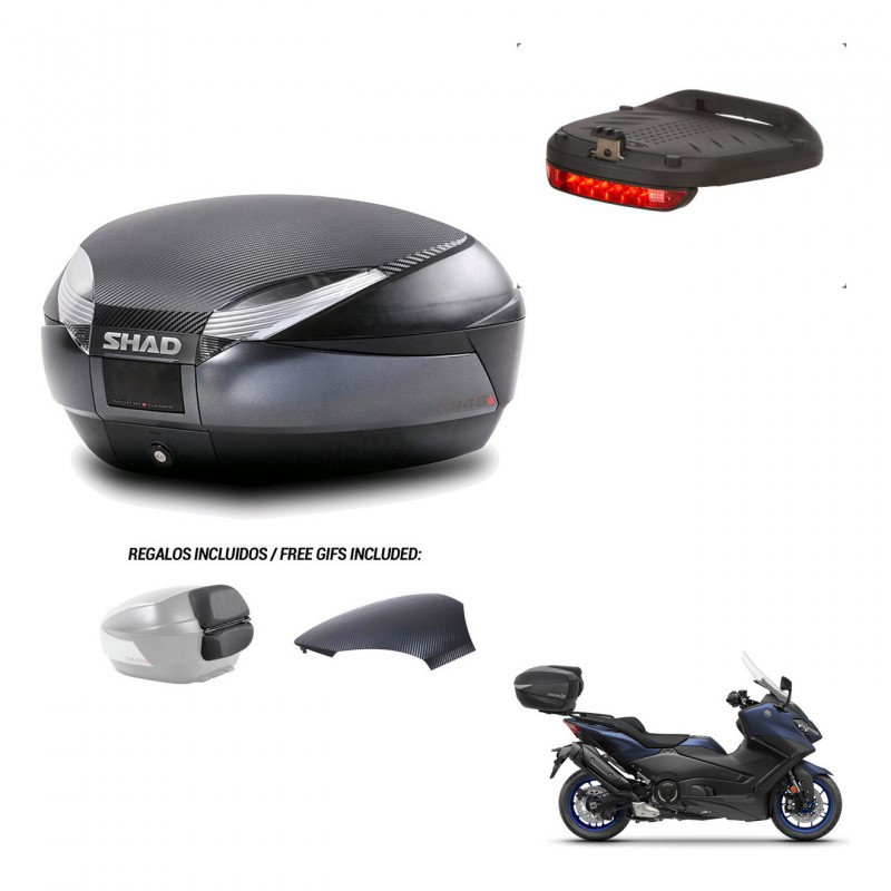 SHAD Baul SH48 tapa respaldo + soporte montaje luz de freno 49 L KIT-443208
