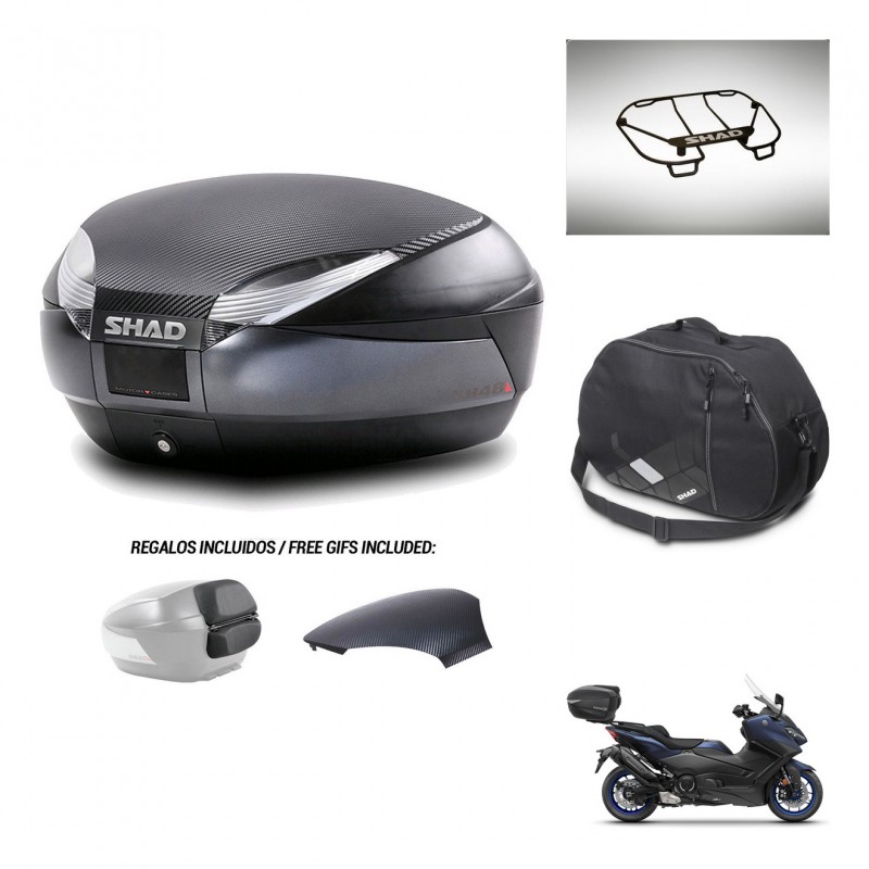 SHAD Baul SH48 tapa respaldo + soporte montaje accesorios 49 L KIT-443213