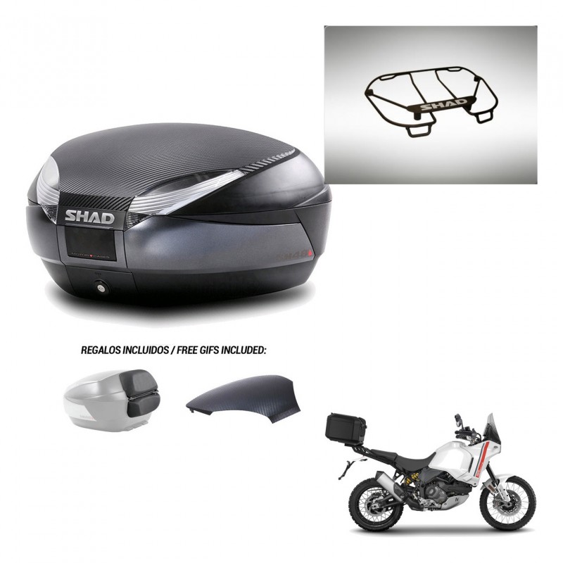 SHAD Baul SH48 tapa respaldo + soporte montaje parrilla superior 49 L KIT-443227
