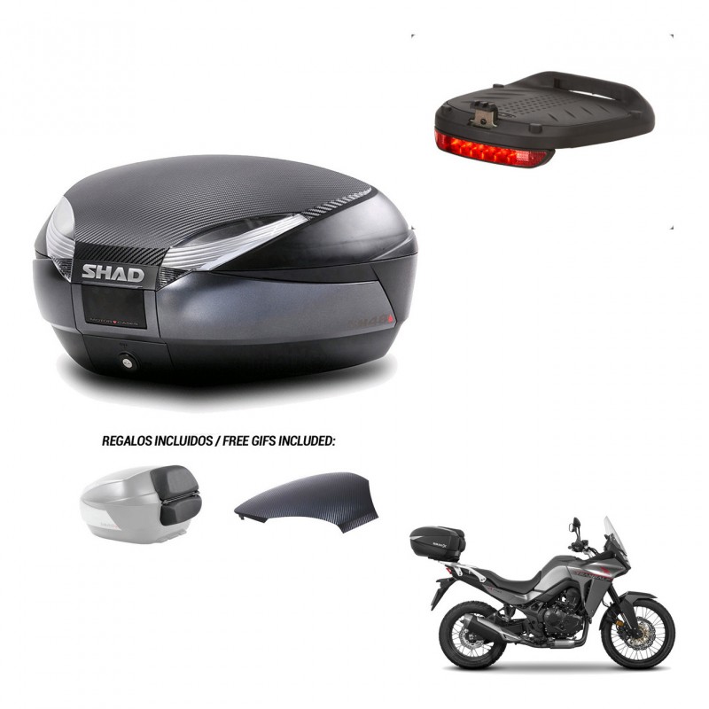 SHAD Baul SH48 tapa respaldo + soporte montaje luz de freno 49 L KIT-443240