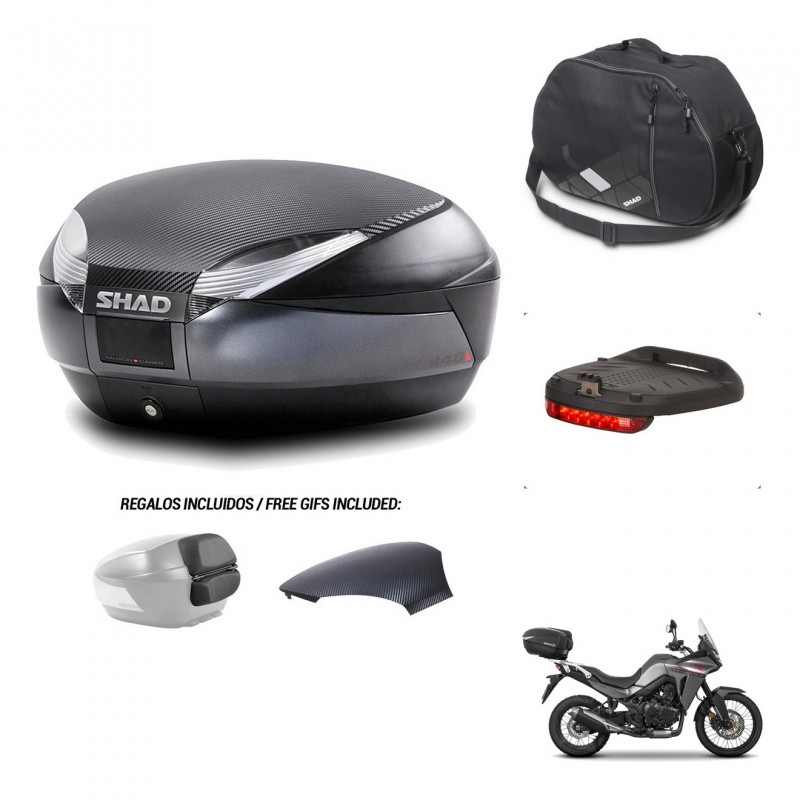 SHAD Baul SH48 tapa respaldo + soporte montaje accesorios 49 L KIT-443242