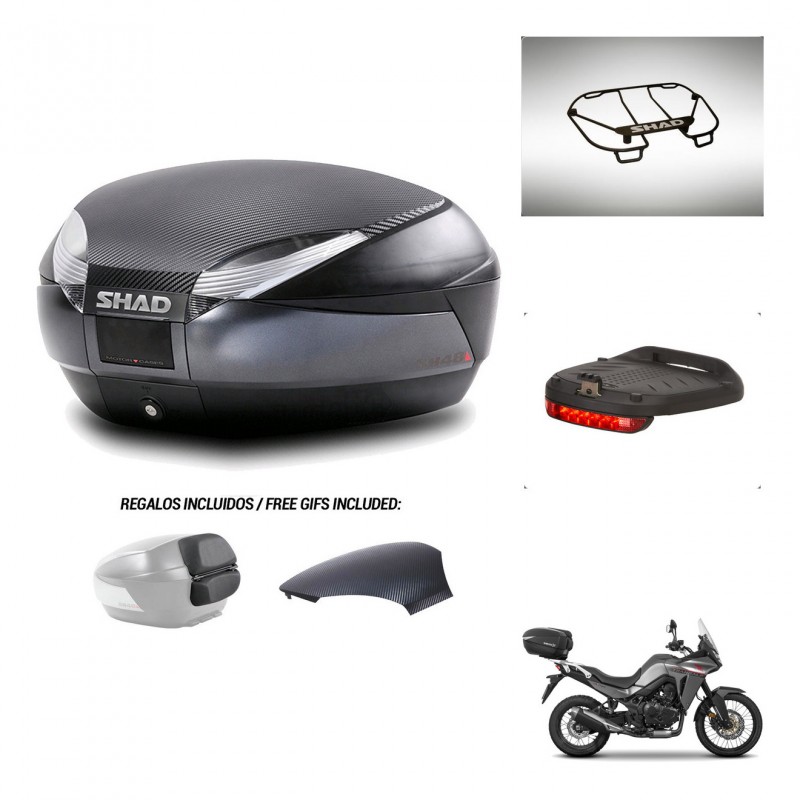 SHAD Baul SH48 tapa respaldo + soporte montaje accesorios 49 L KIT-443244
