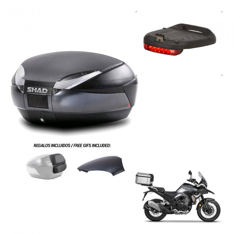 SHAD Baul SH48 tapa respaldo + soporte montaje luz de freno 49 L KIT-443256