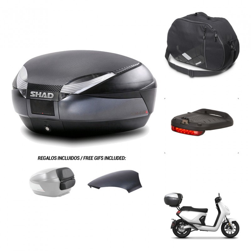 SHAD Baul SH48 tapa respaldo + soporte montaje accesorios 49 L KIT-443266