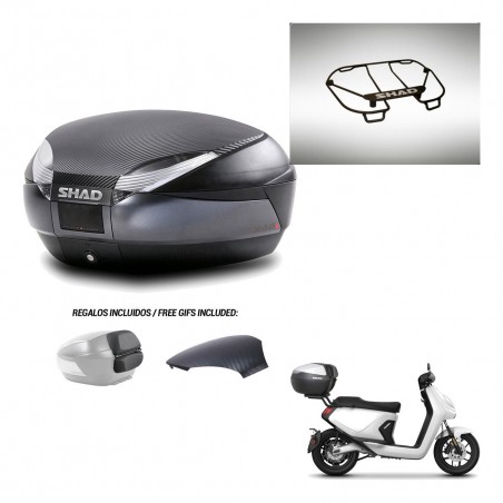 SHAD Baul SH48 tapa respaldo + soporte montaje parrilla superior 49 L KIT-443267