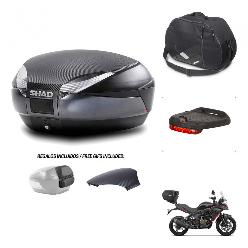 SHAD Baul SH48 tapa respaldo + soporte montaje accesorios 49 L KIT-443282