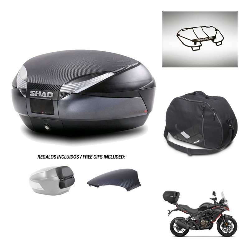 SHAD Baul SH48 tapa respaldo + soporte montaje accesorios 49 L KIT-443285