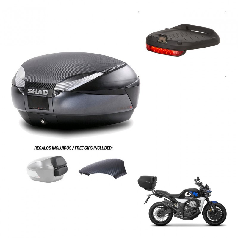SHAD Baul SH48 tapa respaldo + soporte montaje luz de freno 49 L KIT-443296