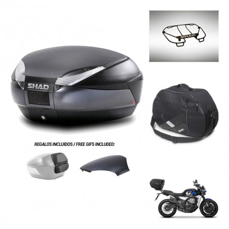 SHAD Baul SH48 tapa respaldo + soporte montaje accesorios 49 L KIT-443301