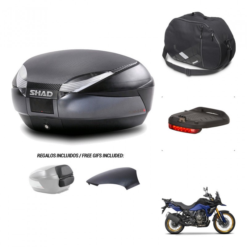 SHAD Baul SH48 tapa respaldo + soporte montaje accesorios 49 L KIT-443306