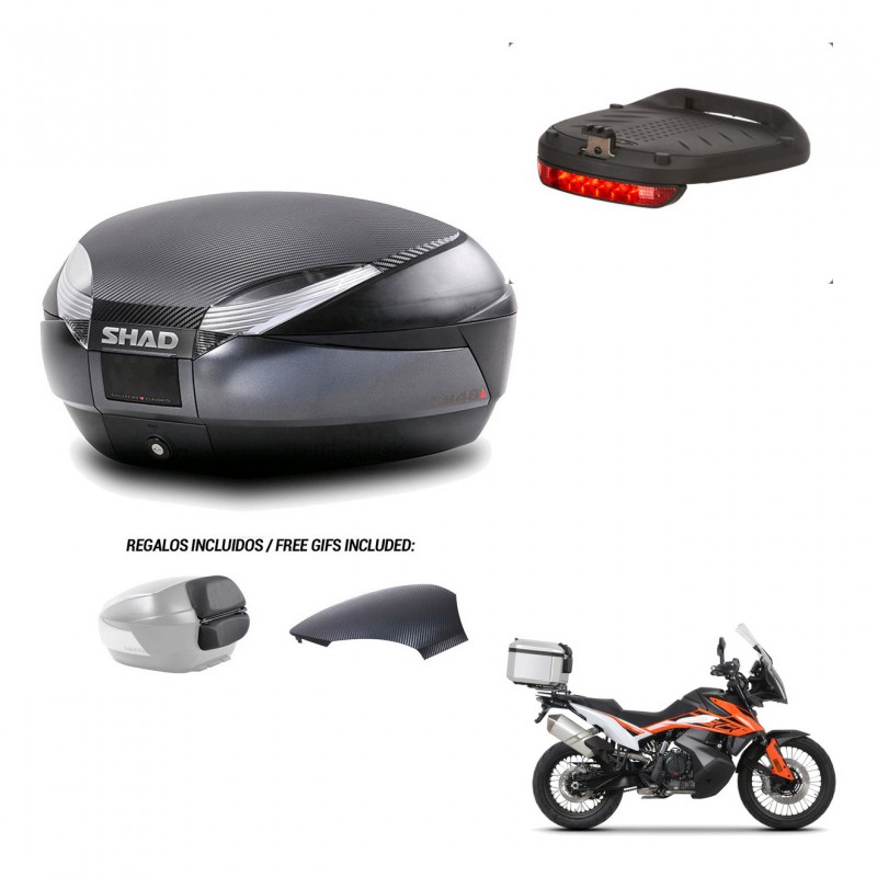 SHAD Trunk SH48 backrest cover + mounting bracket brake light 49 L KIT-443312
