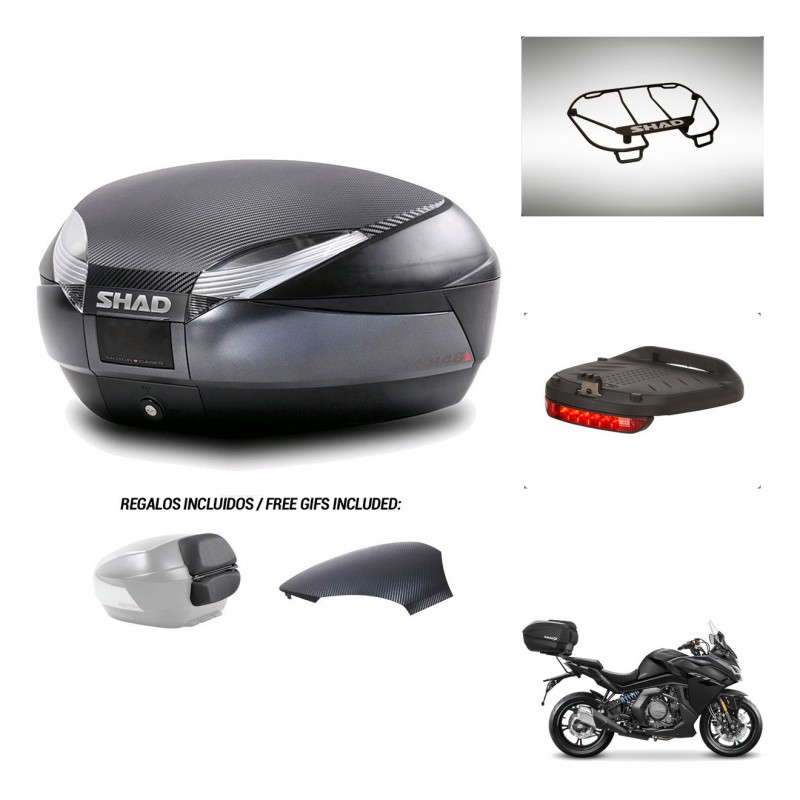SHAD Baul SH48 tapa respaldo + soporte montaje accesorios 49 L KIT-443332