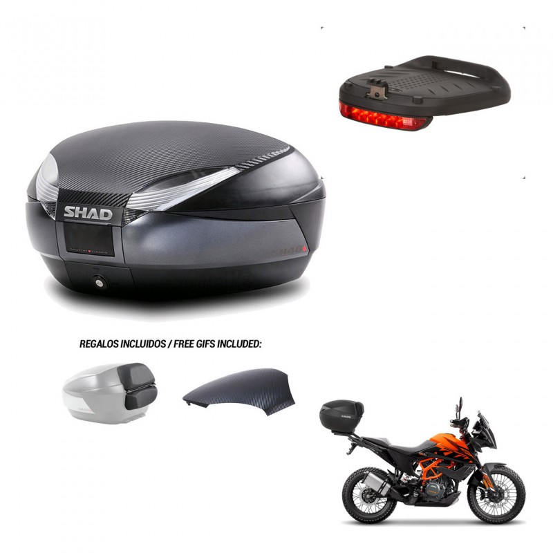 SHAD Trunk SH48 backrest cover + mounting bracket brake light 49 L KIT-443344
