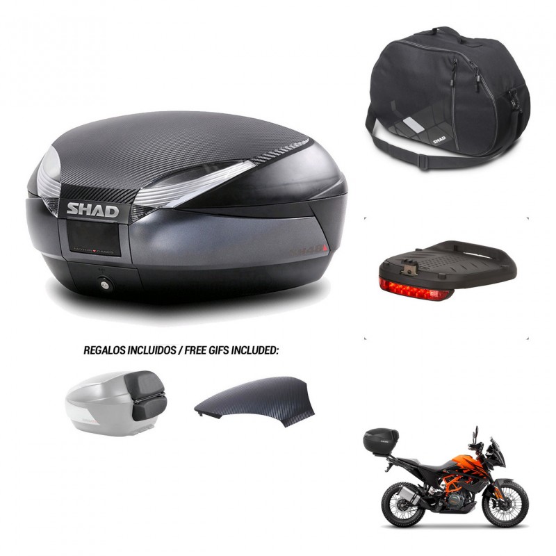 SHAD Baul SH48 tapa respaldo + soporte montaje accesorios 49 L KIT-443346