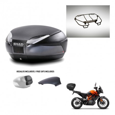 SHAD Baul SH48 tapa respaldo + soporte montaje parrilla superior 49 L KIT-443347