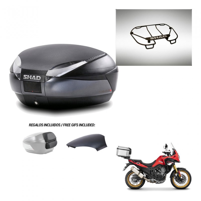 SHAD Baul SH48 tapa respaldo + soporte montaje parrilla superior 49 L KIT-443355