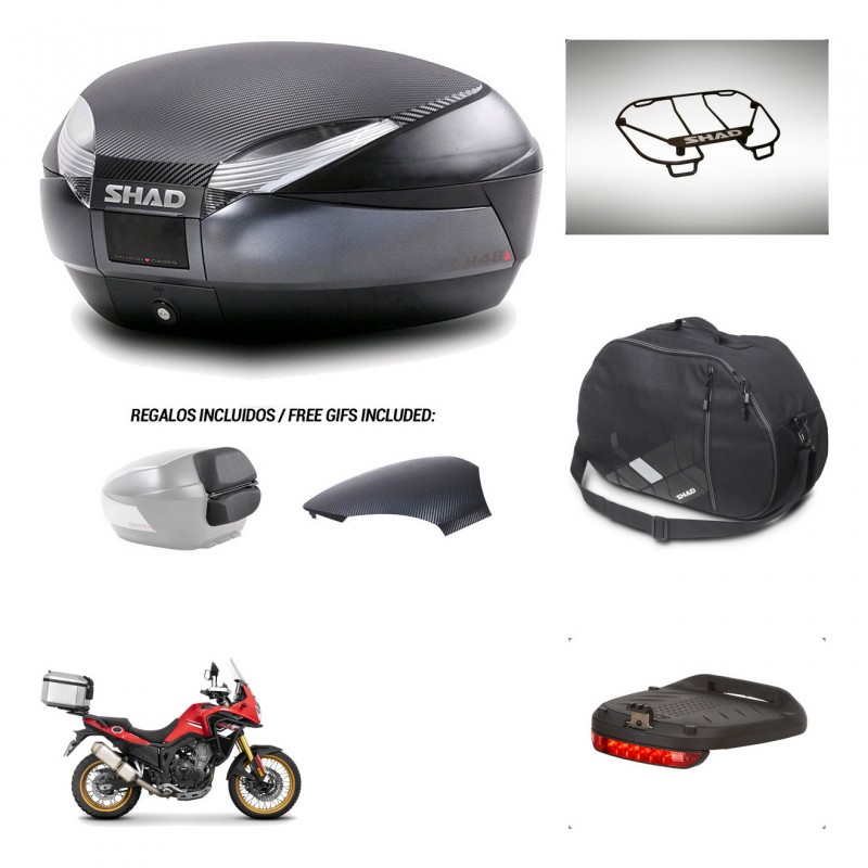 SHAD Baul SH48 tapa respaldo + soporte montaje accesorios 49 L KIT-443358