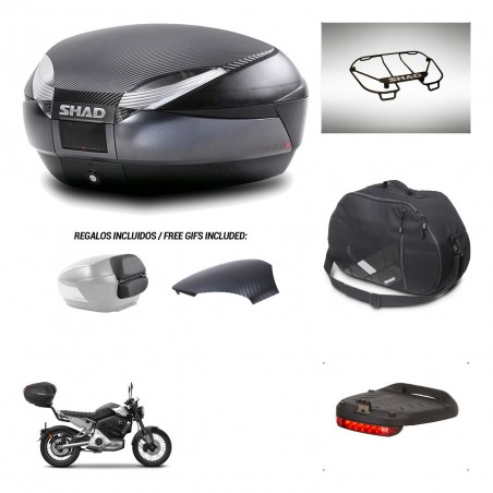 SHAD Baul SH48 tapa respaldo + soporte montaje accesorios 49 L KIT-443374