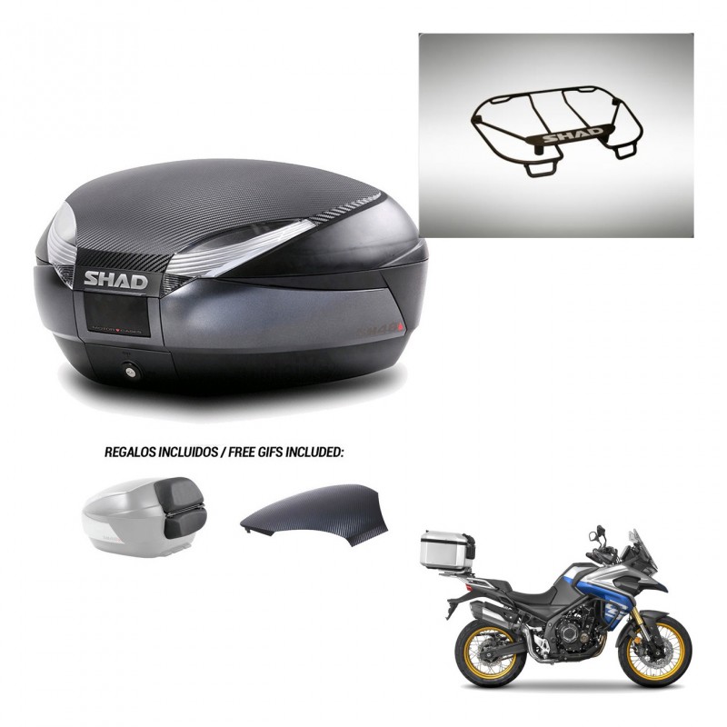 SHAD Baul SH48 tapa respaldo + soporte montaje parrilla superior 49 L KIT-443379