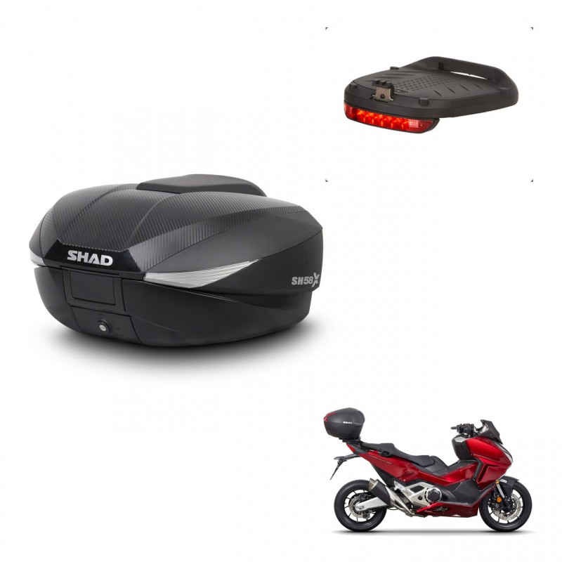 SHAD Trunk SH58 + mounting bracket brake light KIT-443400