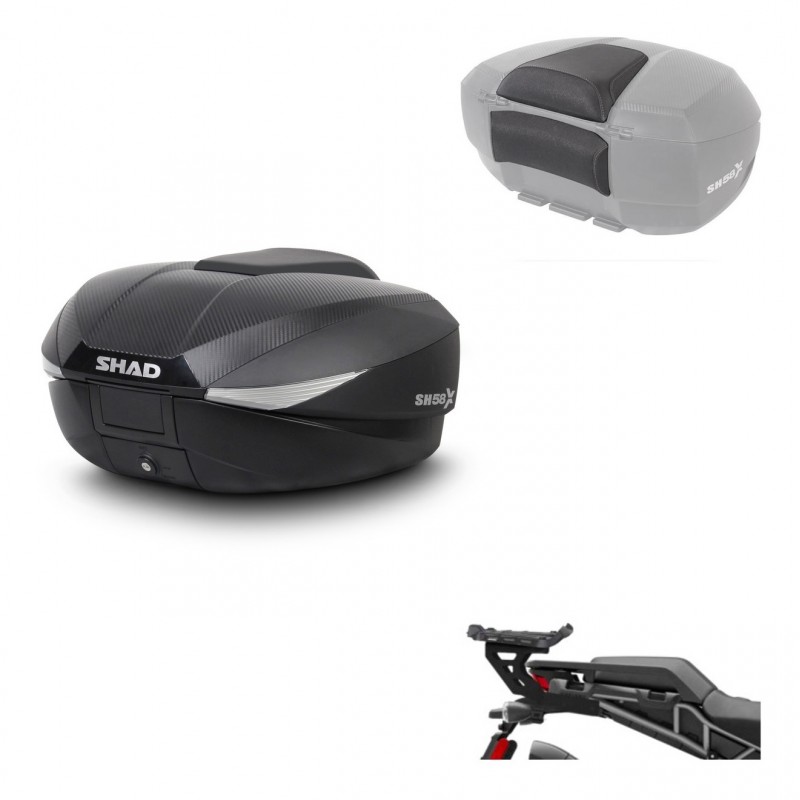 SHAD Baul SH58 + soporte montaje respaldo KIT-443411