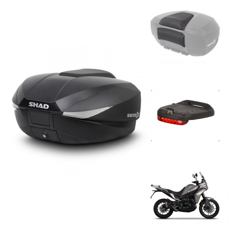 SHAD Baul SH58 + soporte montaje accesorios KIT-443420