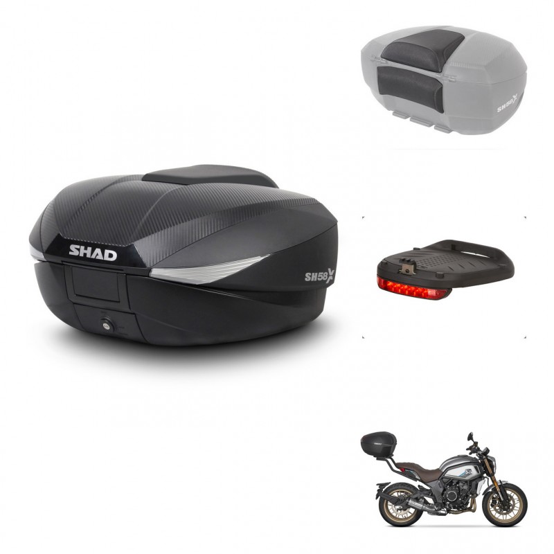 SHAD Baul SH58 + soporte montaje accesorios KIT-443532