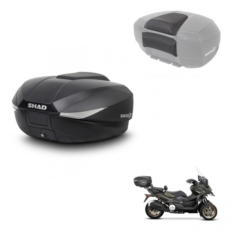 SHAD Baul SH58 + soporte montaje respaldo KIT-443555