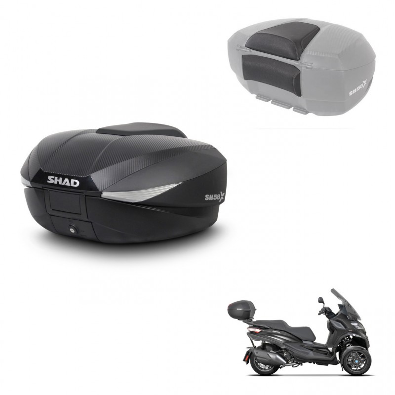 SHAD Trunk SH58 + mounting bracket backrest KIT-443603