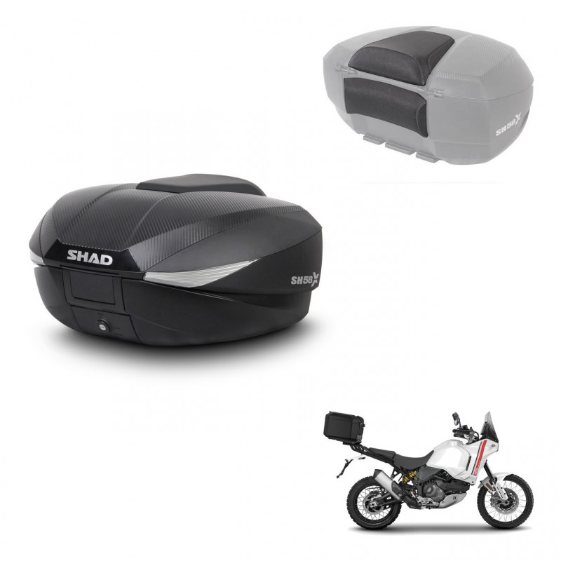 SHAD Baul SH58 + soporte montaje respaldo KIT-443643