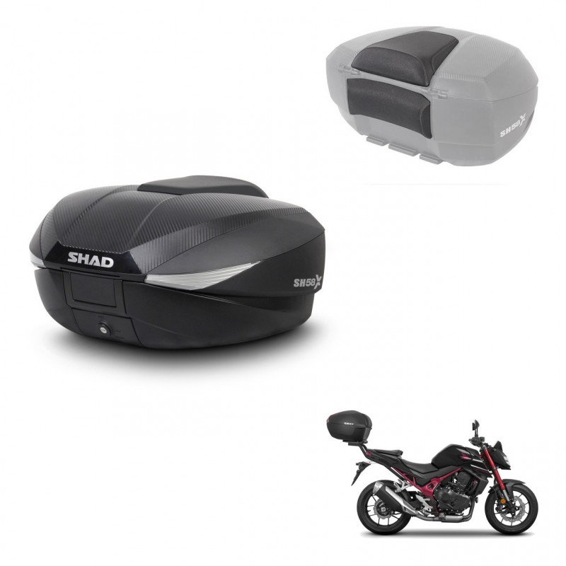 SHAD Trunk SH58 + mounting bracket backrest KIT-443651