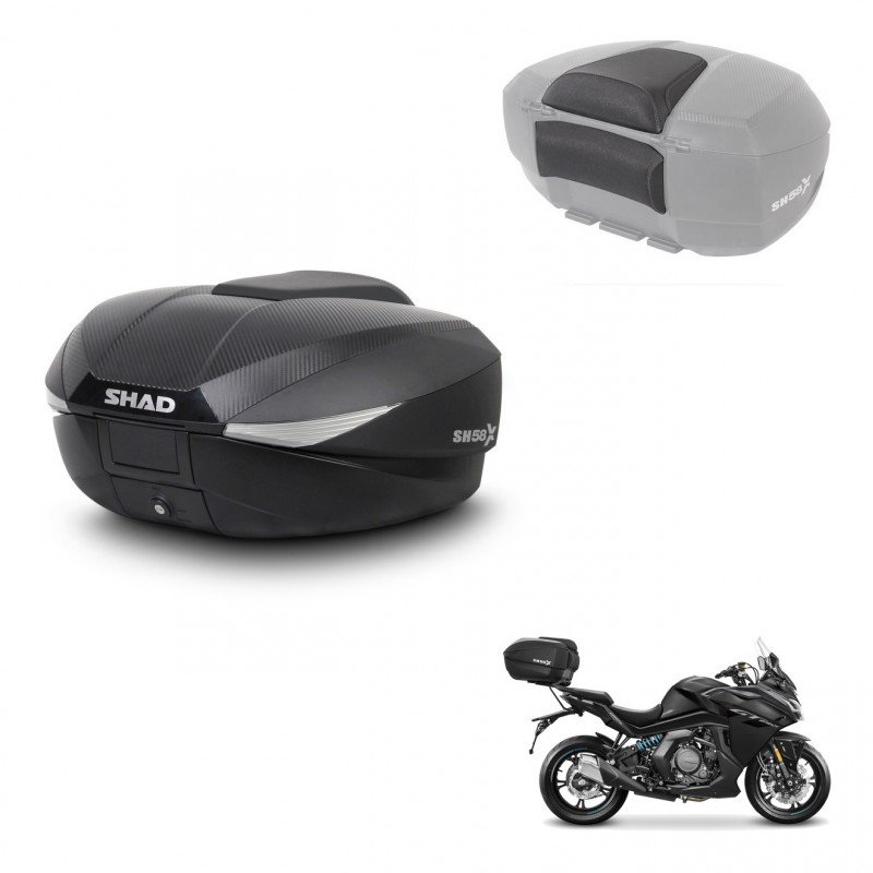 SHAD Trunk SH58 + mounting bracket backrest KIT-443747