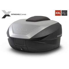 SHAD SH59X ALU extendable aluminum motorcycle suitcase with capacity of 59L D0B59200