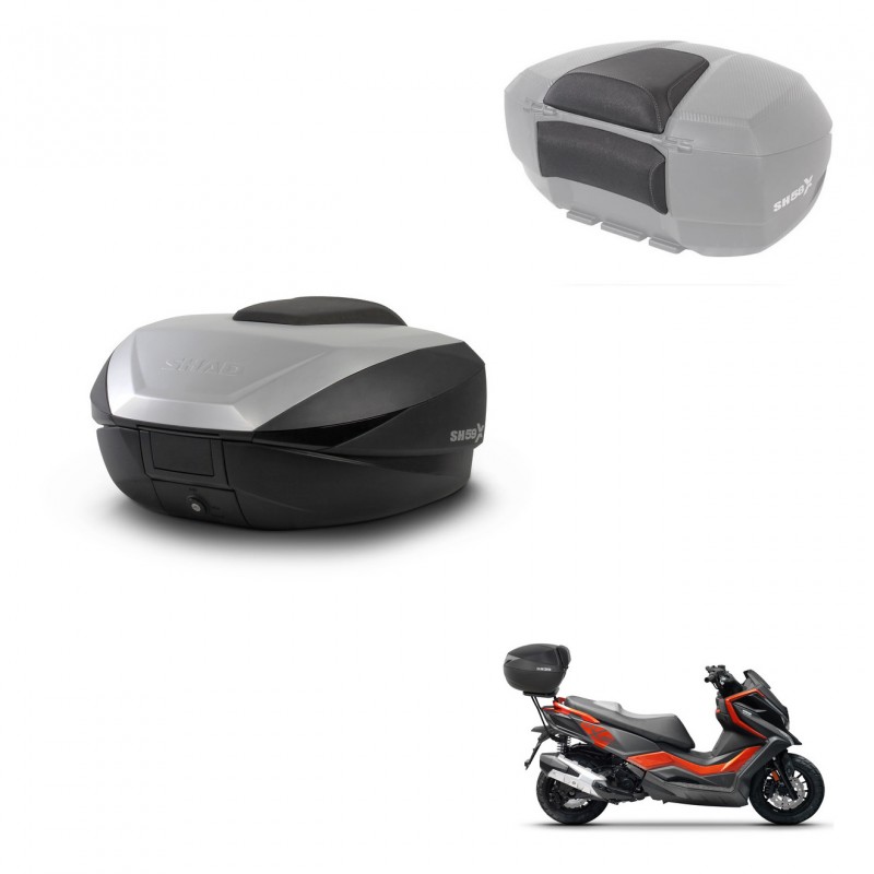 SHAD Trunk SH59 + mounting bracket backrest 59L KIT-443851