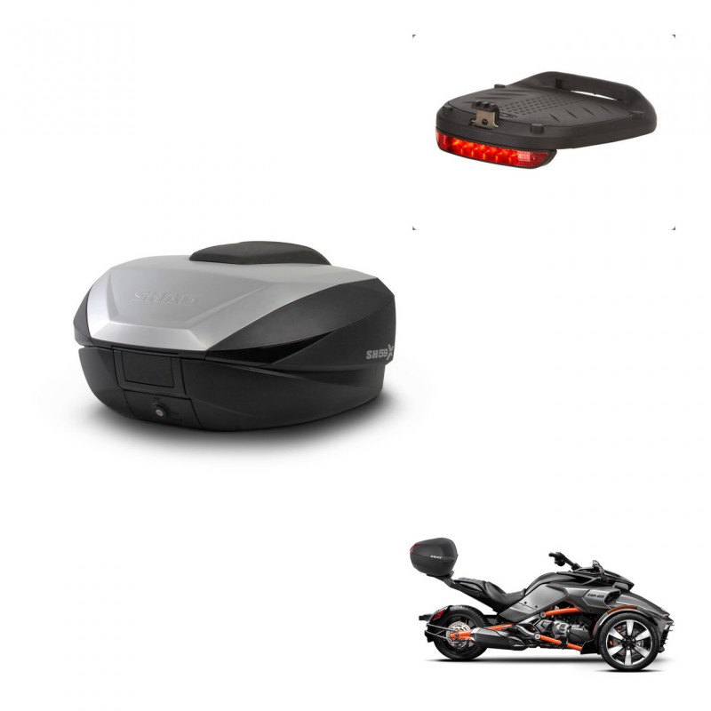 SHAD Trunk SH59 + mounting bracket brake light 59L KIT-443960