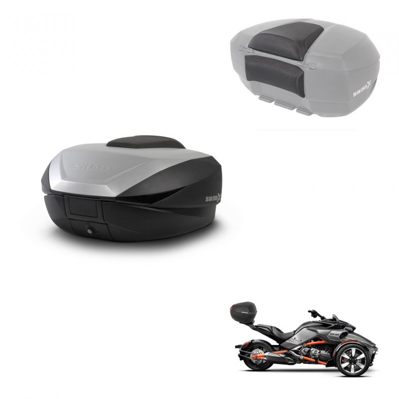 SHAD Trunk SH59 + mounting bracket backrest 59L KIT-443963