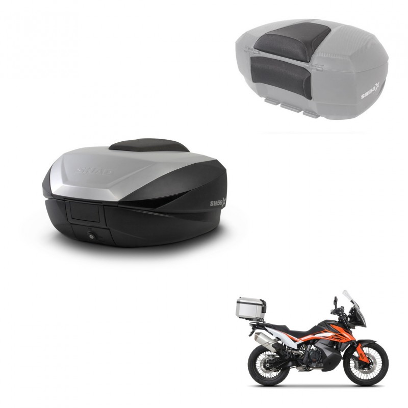 SHAD Trunk SH59 + mounting bracket backrest 59L KIT-444147